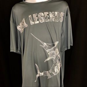 Reel Legends Men Gray Shirt Large Short Sleeve New